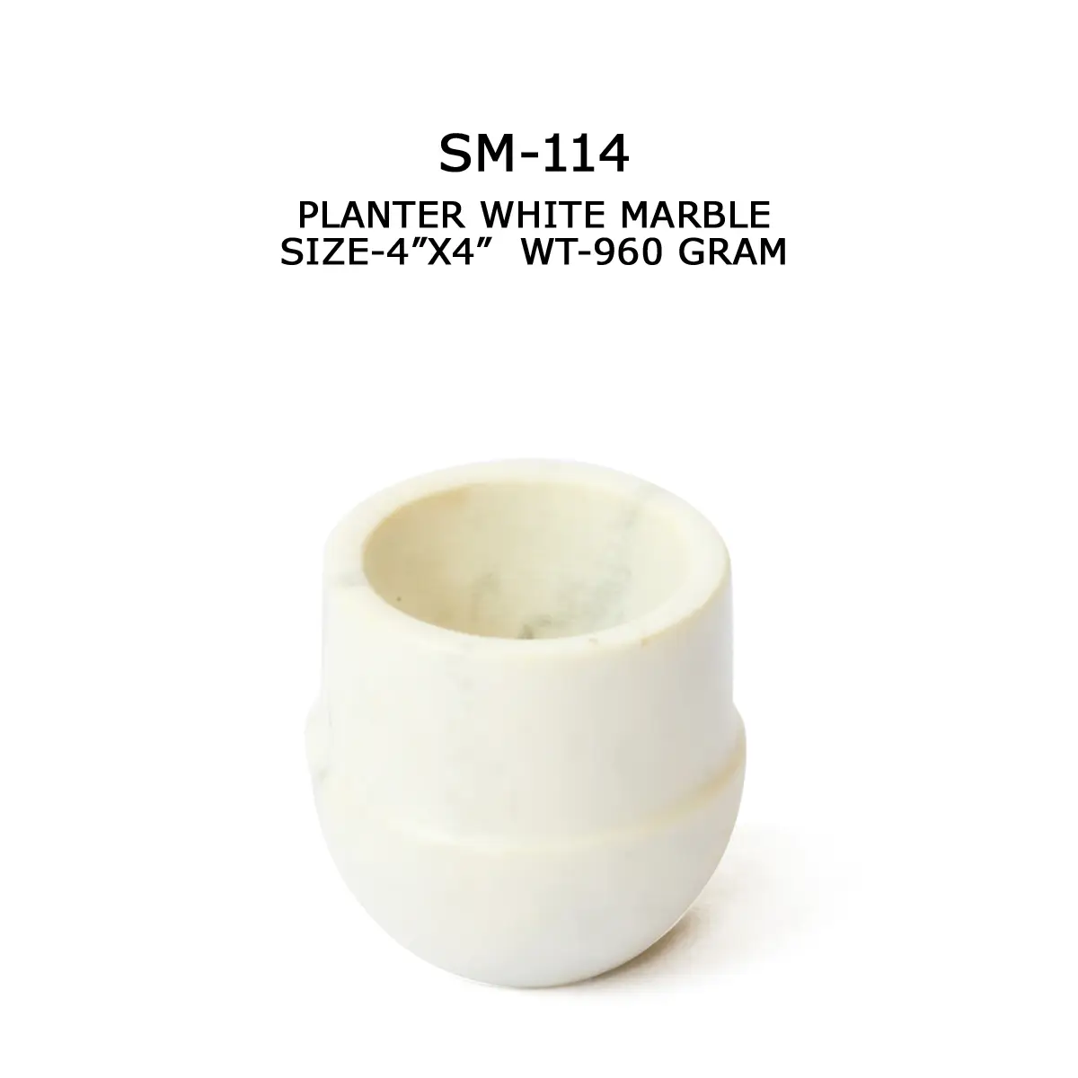 PLANTER WHITE MARBLE